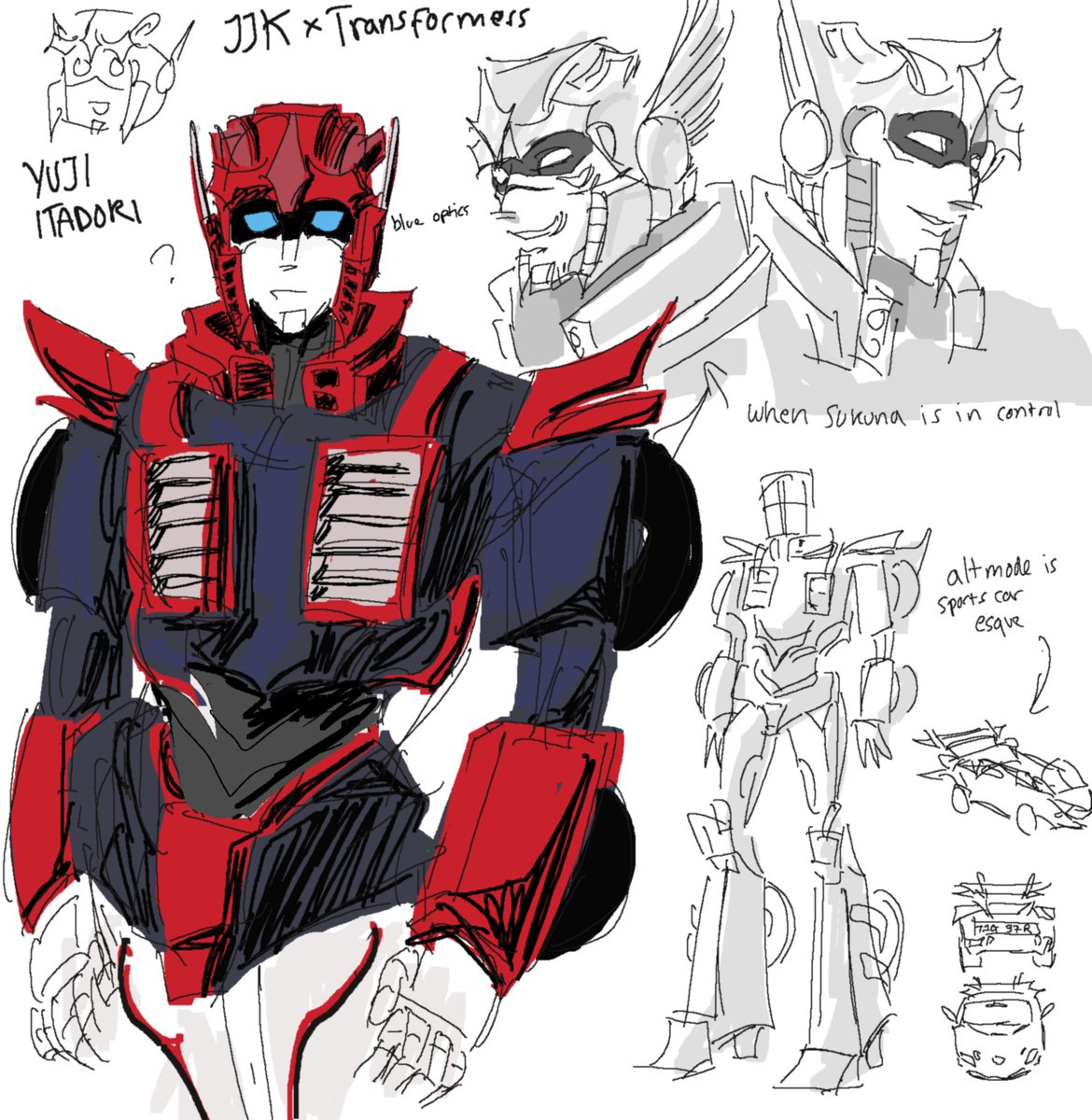 Yuji x Transformers concept thing