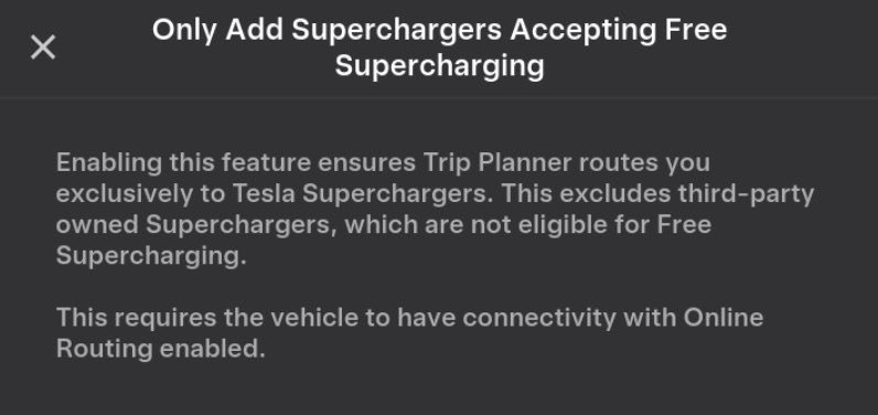 Tesla Routing App Tesla Spring Update 2026.14 adds Supercharger Pricing Filter: “You can ...