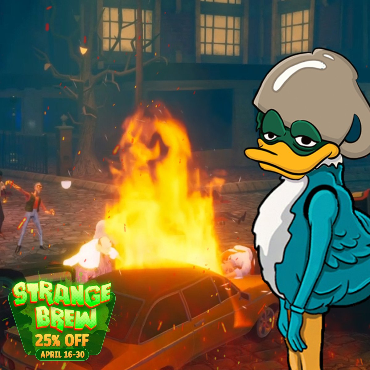 StrangeBrewGame's tweet photo. Strange Brew is 25% off starting tomorrow! 

“It’s ridiculous, self-aware, and consistently entertaining. For a debut project, it’s remarkably confident — and one of the more distinctive indie releases of early 2026.” 4/5 – Game Critix

Steam ➫ https://t.co/q6usVCv4oq

#indie https://t.co/f0CMxmsQCv
