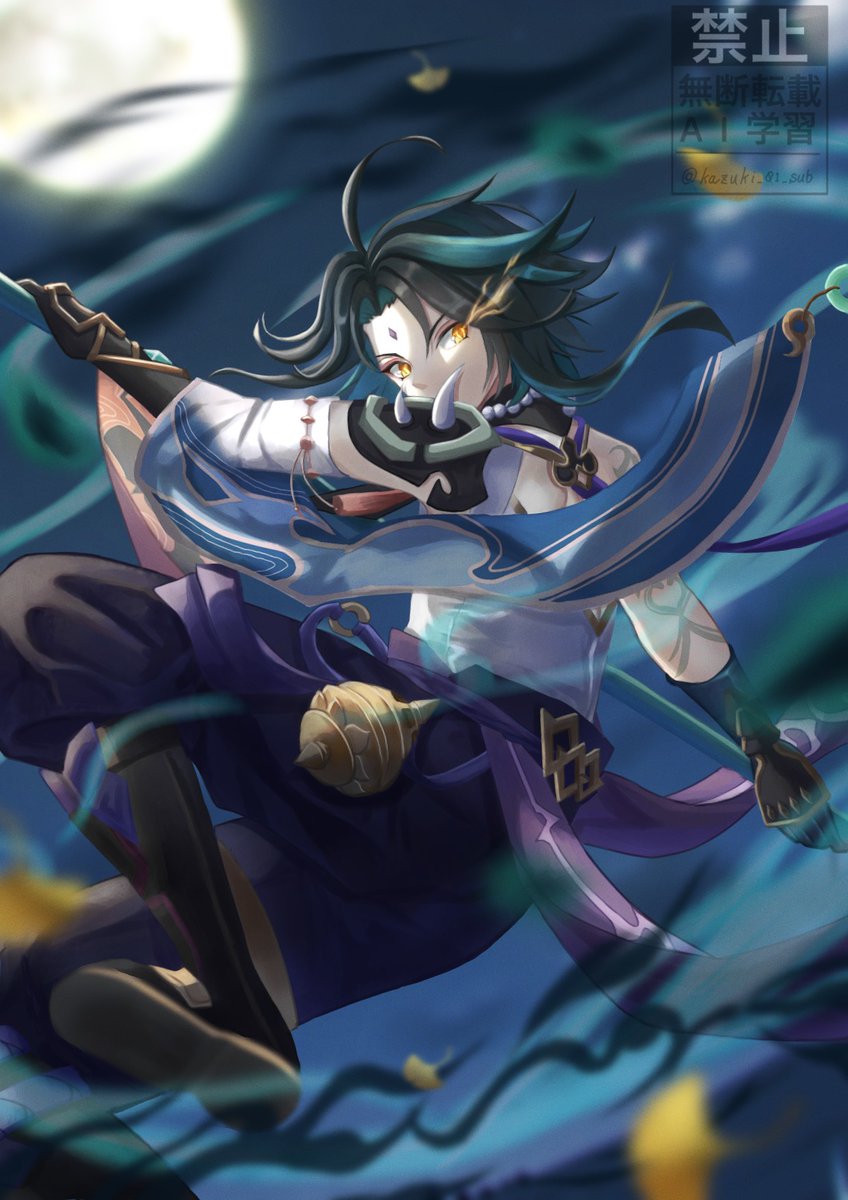 #魈生誕祭2026
誕生日おめでと～🎉

#GenshinImpact #Xiao
(↓)再掲です