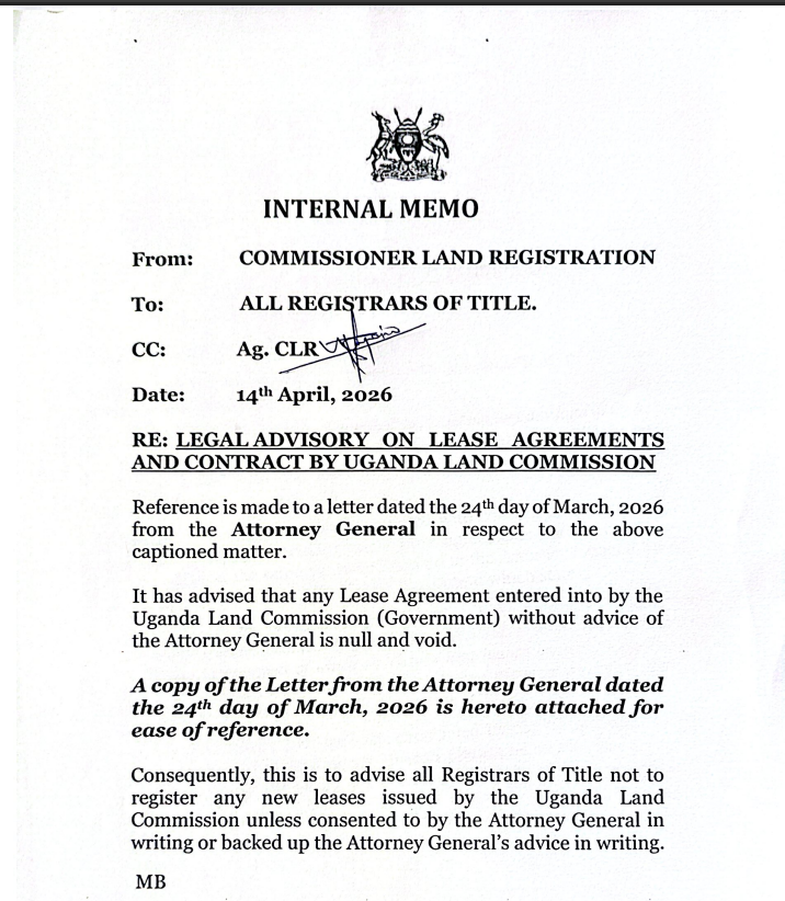 kalikumutimalaw's tweet photo. ⚖️LEASE  AGREEMENTS
Any lease agreement entered into by the Uganda Land Commission(Government) without advice of the Attorney General is null &amp;void. @ministry_lands  @BakerMugaino @UplMf @ULC_Ug @ug_lawsociety @kalikumutima1 @unaaorg @landnetug @LandAllianceNet 
@pelum_uganda https://t.co/1EuzgdXUx6