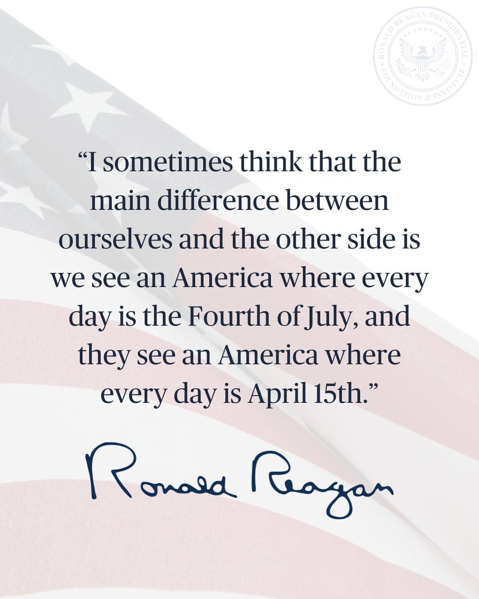On this Tax Day, we're with Ronald Reagan 🔥