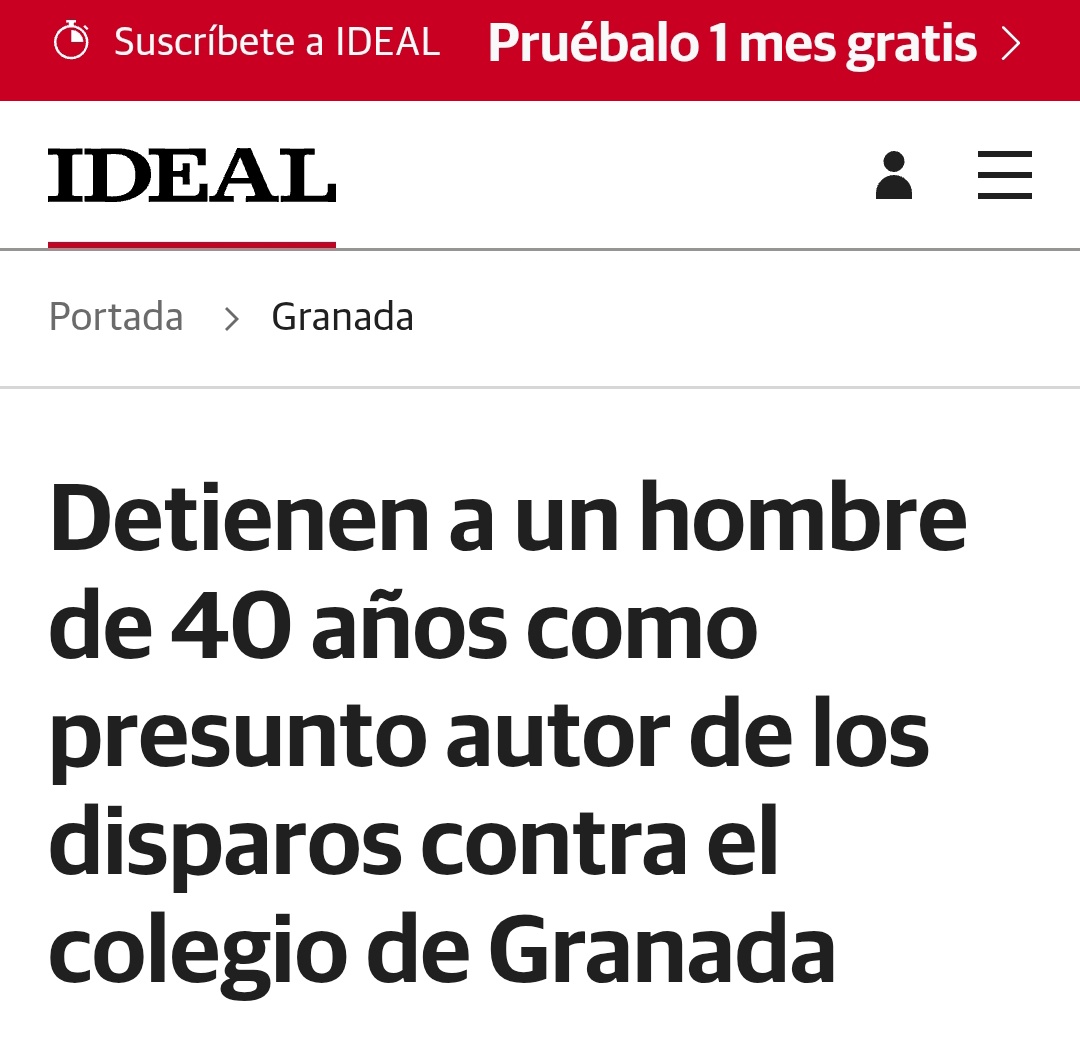 <a href="/JosemaVallejo/">Josema Vallejo</a> <a href="/ldpsincomplejos/">Luis del Pino</a> Y ayer en Granada un hombre disparó balines a las ventanas del colegio La Consolación y dos niños resultaron heridos.