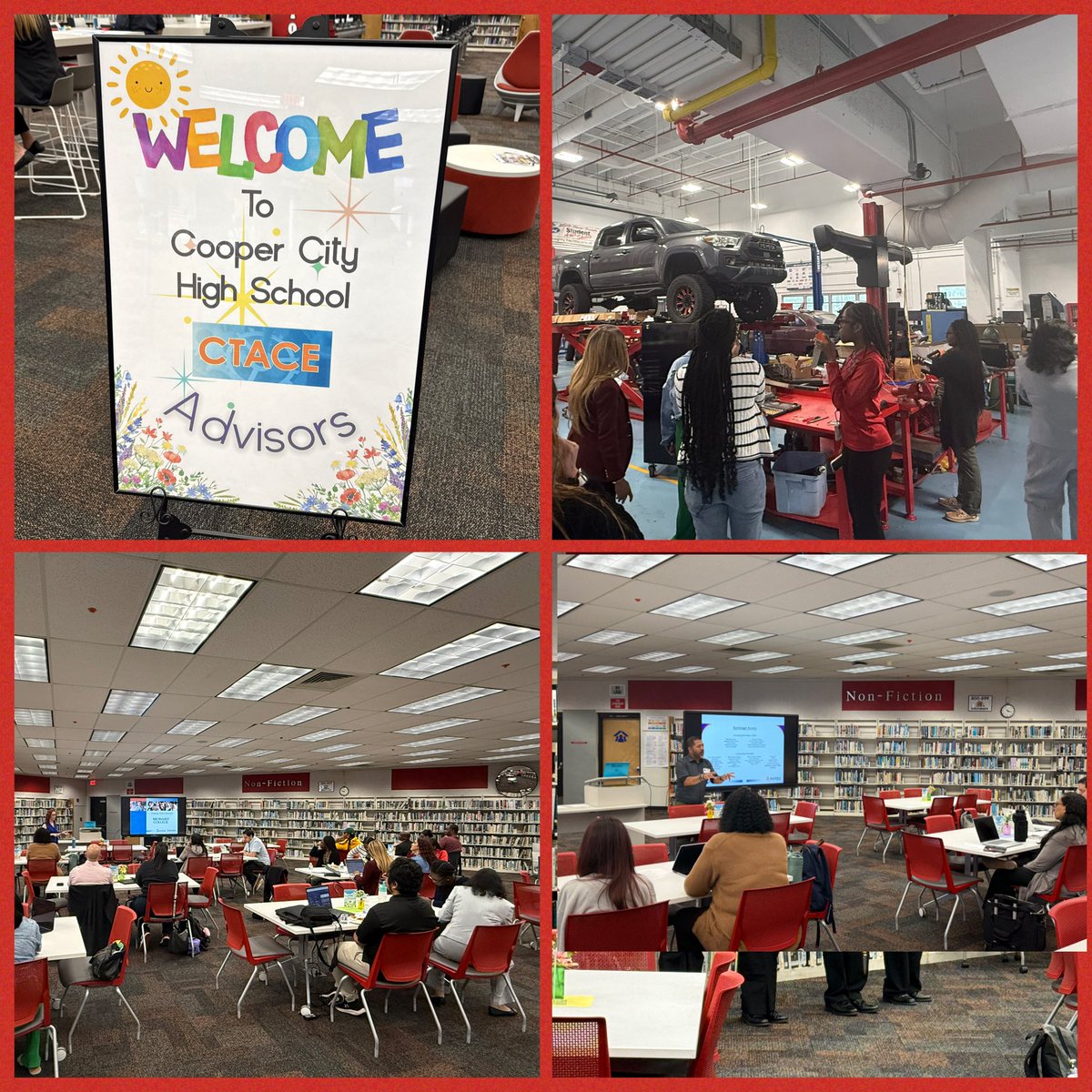 BrowardCTE's tweet photo. CTE Advisor Meeting ✨

Thank you to Cooper City High School for hosting!
Shoutout to our partners Broward College and Broward Center for the Performing Arts for sharing valuable workforce insights. 🎓🎭
Together, we’re building strong pathways for student success! https://t.co/fBsgZPFO2c