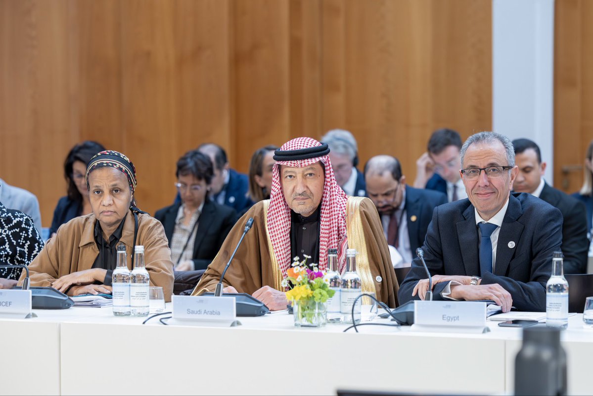 KSAmofaEN's tweet image. #Berlin | Vice Minister of Foreign Affairs H.E. @W_Elkhereiji participated in the Humanitarian Coordination Meeting on the Crisis in Sudan.