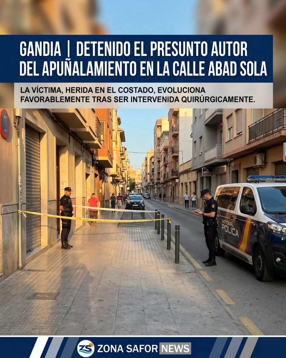 ZonaSafor's tweet image. 🚨 Detenido en Gandia tras un apuñalamiento en plena calle. Una discusión en la calle Abad Sola terminó con un hombre herido grave y trasladado de urgencia al hospital. La Policía Nacional ya ha detenido al presunto agresor.
#ZonaSafor
Bulo Múnich VAMOS REAL #elche Motos