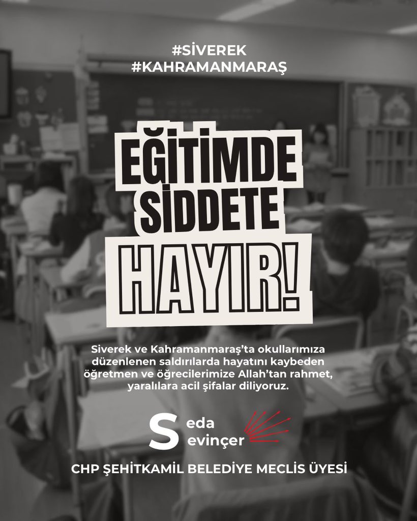 sevincersedaa's tweet photo. Bir okul… Güvenli olması gereken bir yer…
Çocukların, öğretmenlerin can verdiği bir alana dönüşemez.
Hayatını kaybeden öğretmenlerimize ve öğrencilerimize Allah’tan rahmet, yaralılarımıza acil şifalar diliyorum.

Bu acı hepimizin #Kahramanmaraş #Siverek https://t.co/0Qq8VtOHab