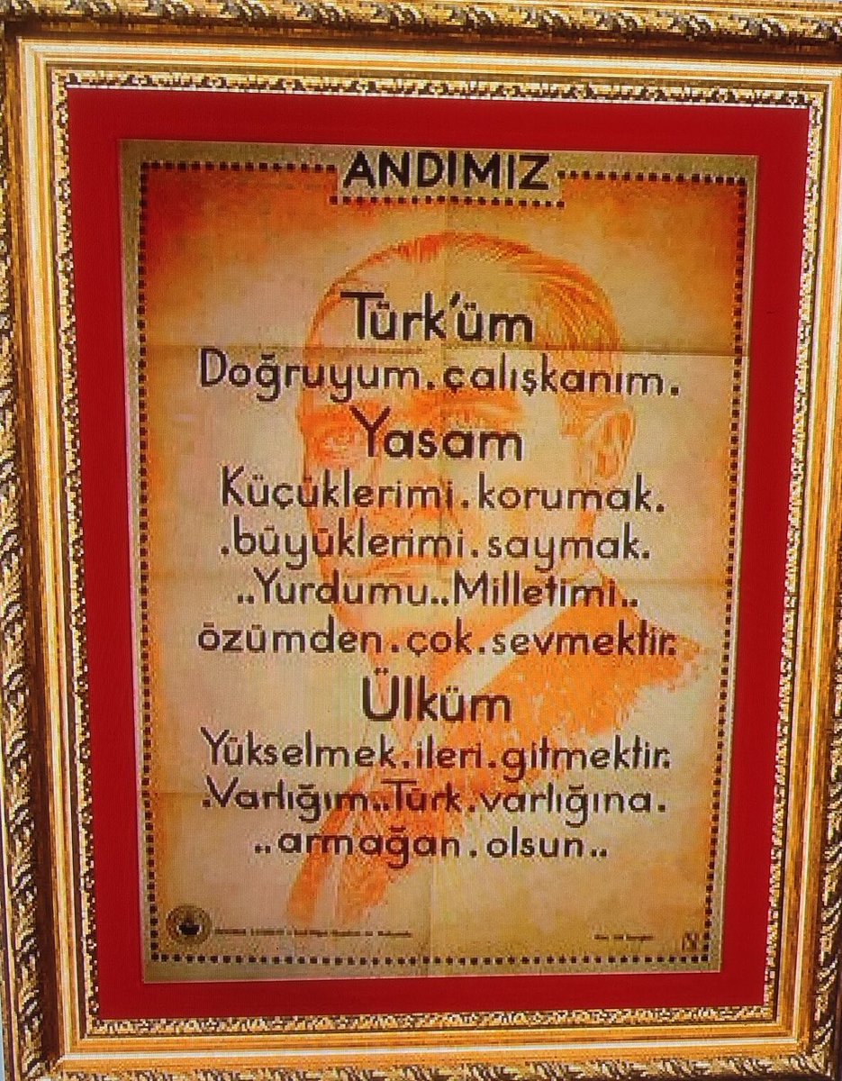 FOY_EFG's tweet photo. ÖĞRENCİ ANDI! 

Türküm, doğruyum, çalışkanım!

Yasam; küçüklerimi korumak, büyüklerimi saymak, yurdumu, milletimi özümden çok sevmektir.

Ülküm; yükselmek, ileri gitmektir.

Ey büyük Atatürk!

Açtığın yolda, gösterdiğin hedefe durmadan yürüyeceğime ant içerim.

Varlığım Türk varlığına armağan olsun.

Ne mutlu TÜRKÜM diyene!