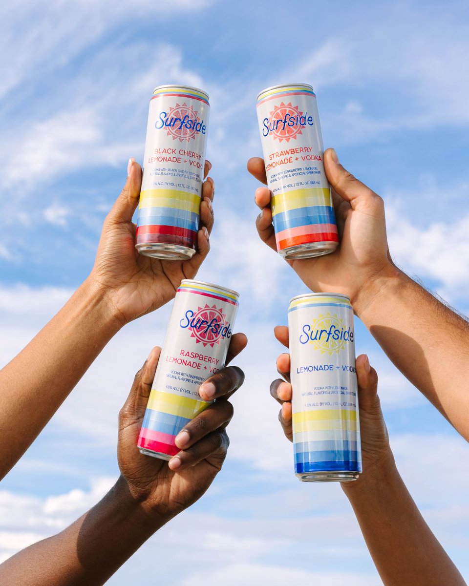 odomcorp's tweet photo. Surfside is sunshine in a can! ☀️

Iced Tea + Vodka // Lemonade + Vodka

Each can of Surfside has 100 calories, no bubbles, and 4.5% ABV. 21+ only, please drink responsibly. https://t.co/adTBZuEthQ