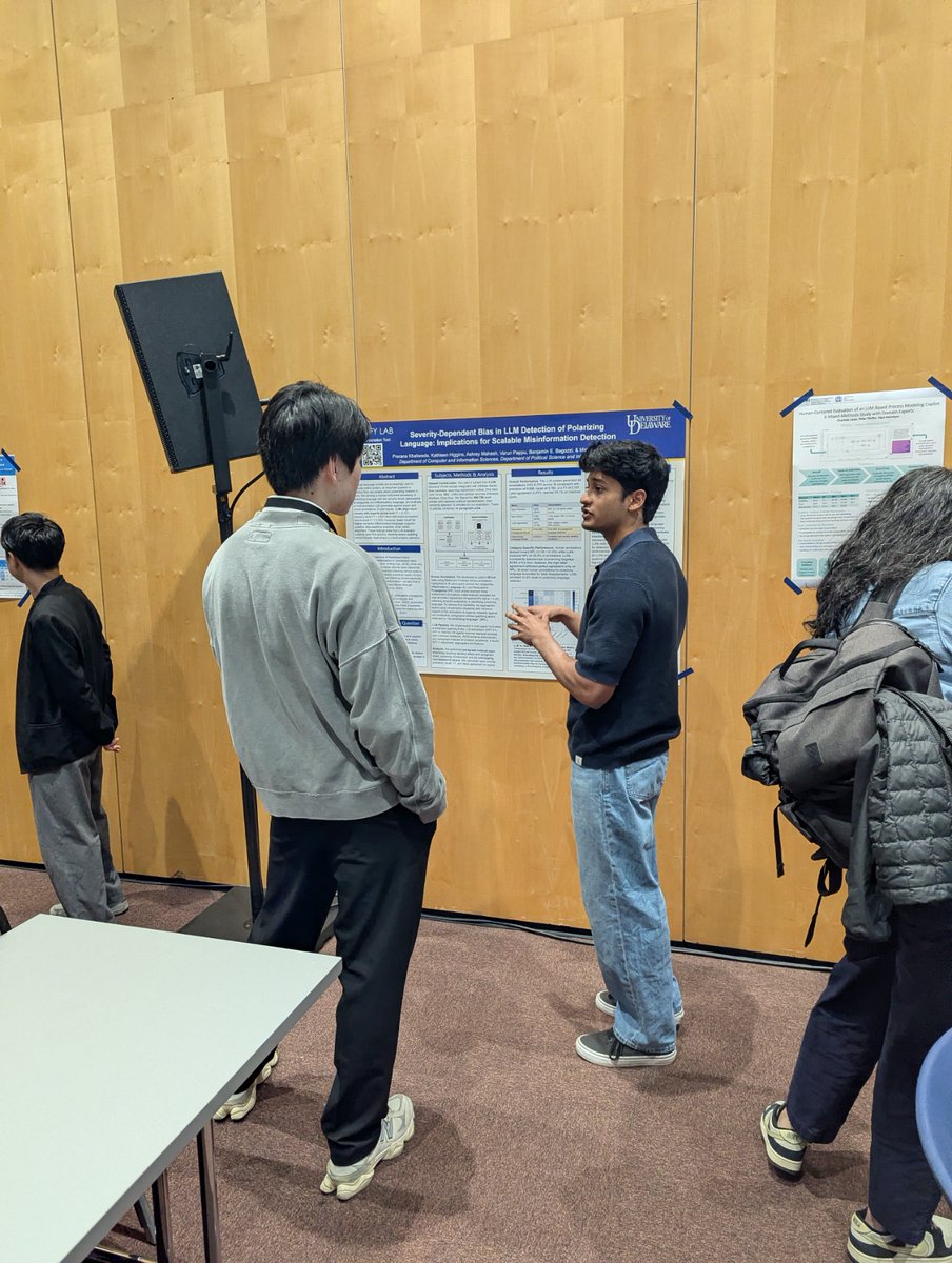 mattm401's tweet photo. At #CHI2026, Varun Pappu &amp; I represented @sensifylab at the HEAL workshop. We shared work comparing crowdsourced vs. LLM-generated annotations of propagandistic text, alongside great discussions on LLMs, agents &amp; users. Thanks to the organizers—excited for what’s next @#CHI2027🤞 https://t.co/dr2mlwFK26
