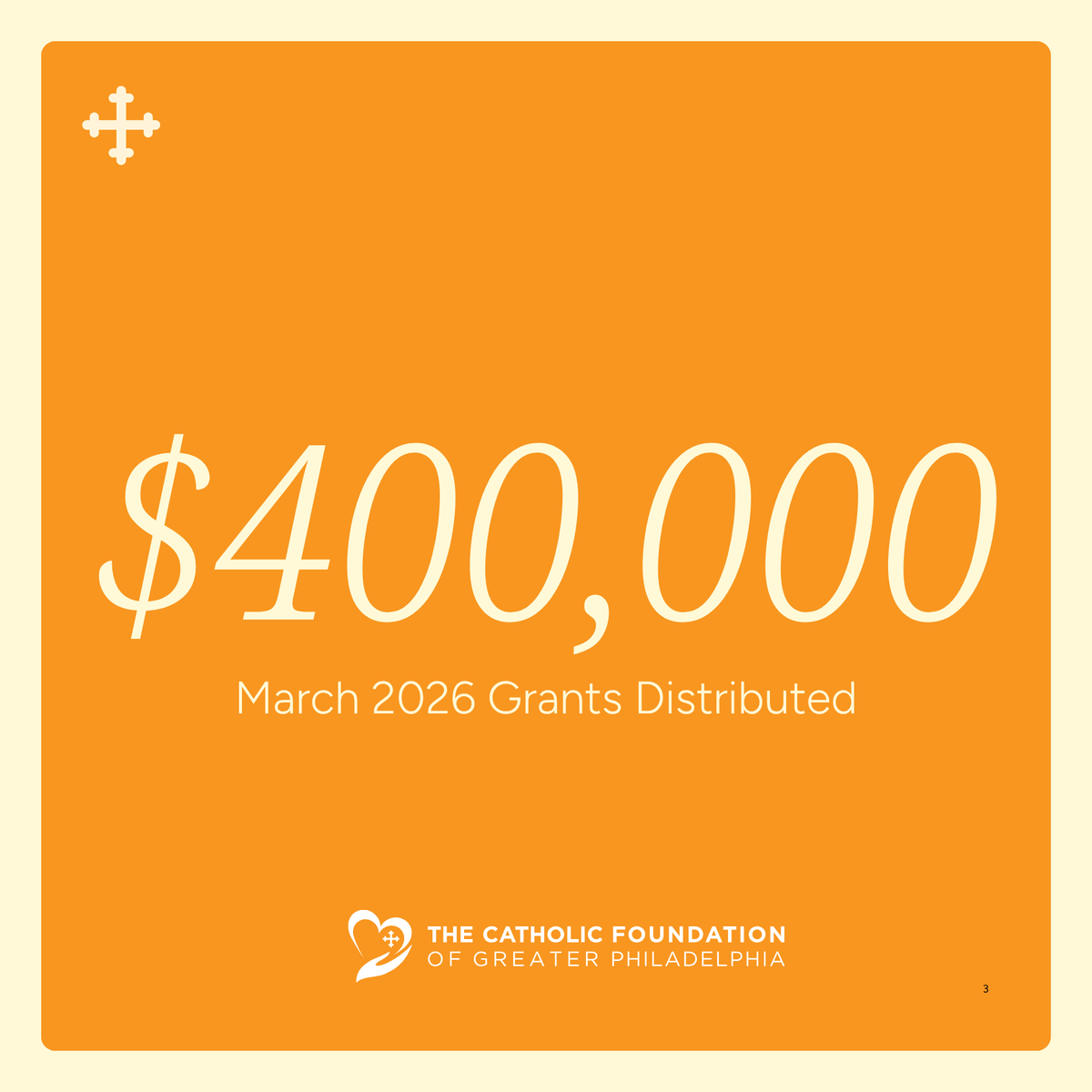 The_CFGP's tweet photo. Thanks to the generosity of our donors, The Catholic Foundation awarded over $400,000 to parishes, schools, and nonprofit organizations in March! https://t.co/zvE10z4RxI