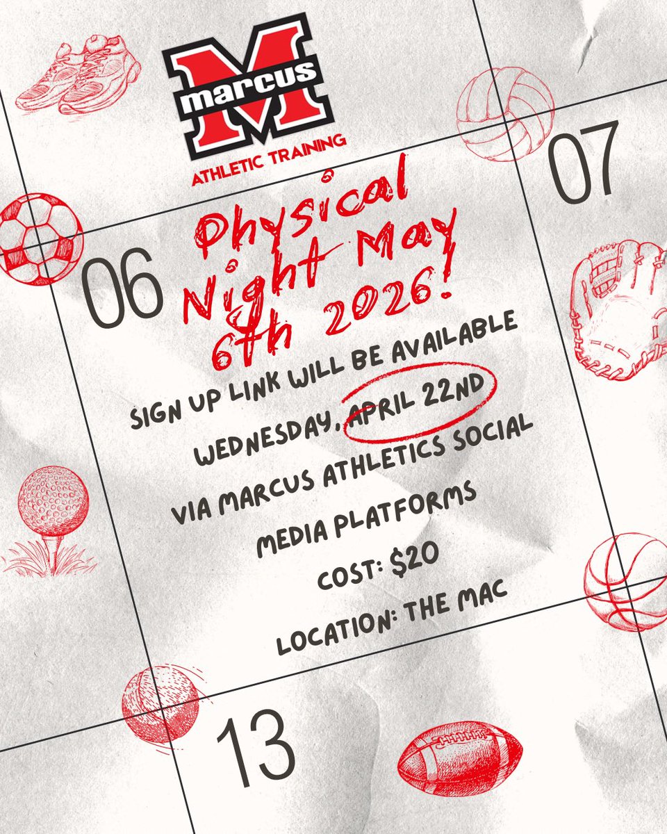 Marcus Athletic Training tweet media