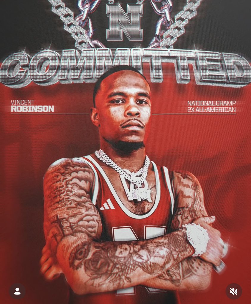 WrestlingSNL's tweet photo. Vincent Robinson is headed to Nebraska.

National champion. 2x All-American.

Major pickup for the Huskers as they add proven firepower to the lineup. https://t.co/sbYibXV9XG