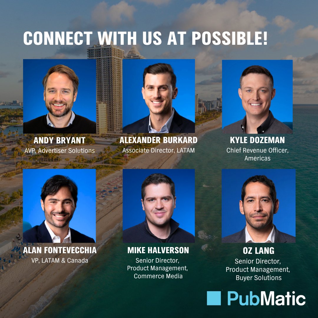 PubMatic's tweet image. Heading to #POSSIBLE2026? Our team will be onsite to showcase how we’re transforming programmatic with AI, enabling smarter optimization, stronger performance, and sustainable growth at scale. Connect with PubMatic: events.pubmatic.com/pubmaticatposs…

#Advertising #AdTech #Programmatic