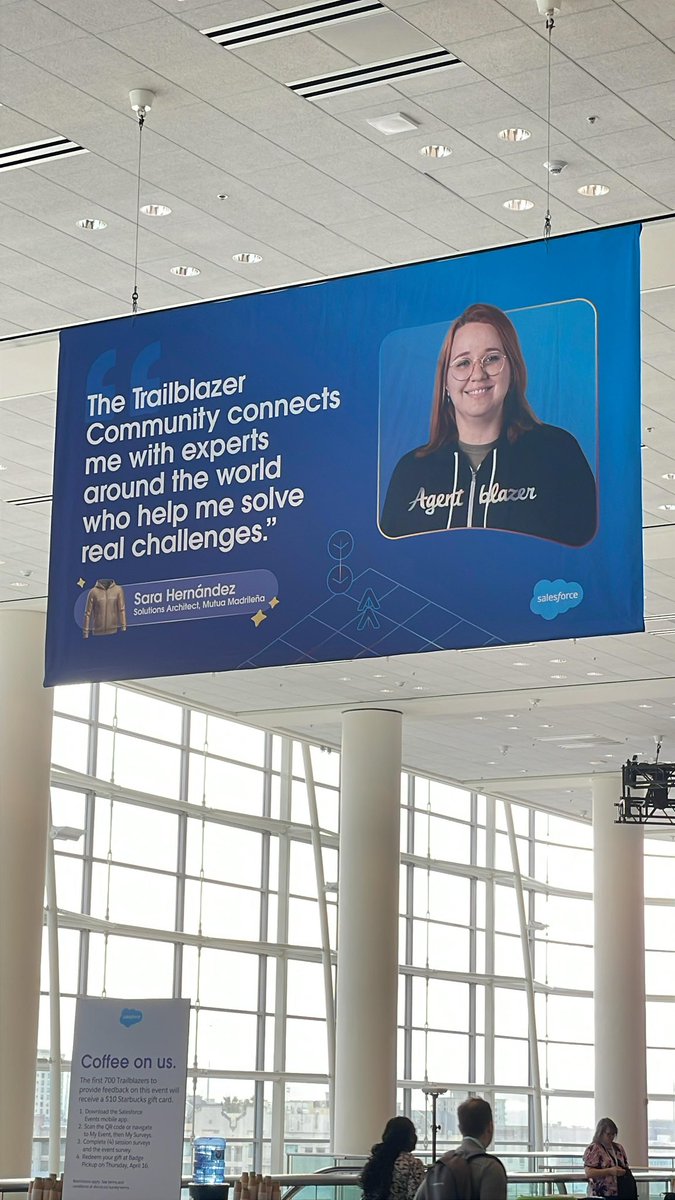 SaraImLatina's tweet image. I once saw a banner like this and whispered to myself: “Someday that will be me.”
Today @salesforce sent me this from #TDX2026.
Silent dreams do come true. Keep going. 🙌
#Trailblazer #WomenInTech #Salesforce #WomenForceIT #TDX26
