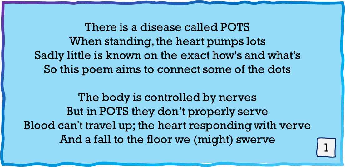 angryhacademic's tweet image. I wrote a little poem (with some silly pictures) explaining low blood volume in POTS 👇 🧵

If you want to discuss #POTS #LongCovid #PostVac #ChronicIllness with me, you can book here: lc-sc.co.uk/book-an-appoin…