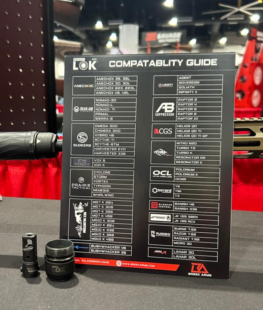 BreekArms's tweet photo. Here’s a lineup of popular suppressors that pair perfectly with the Breek-Lok 3QD, built for a seamless fit and rock-solid performance. https://t.co/wHEMi3mmML
