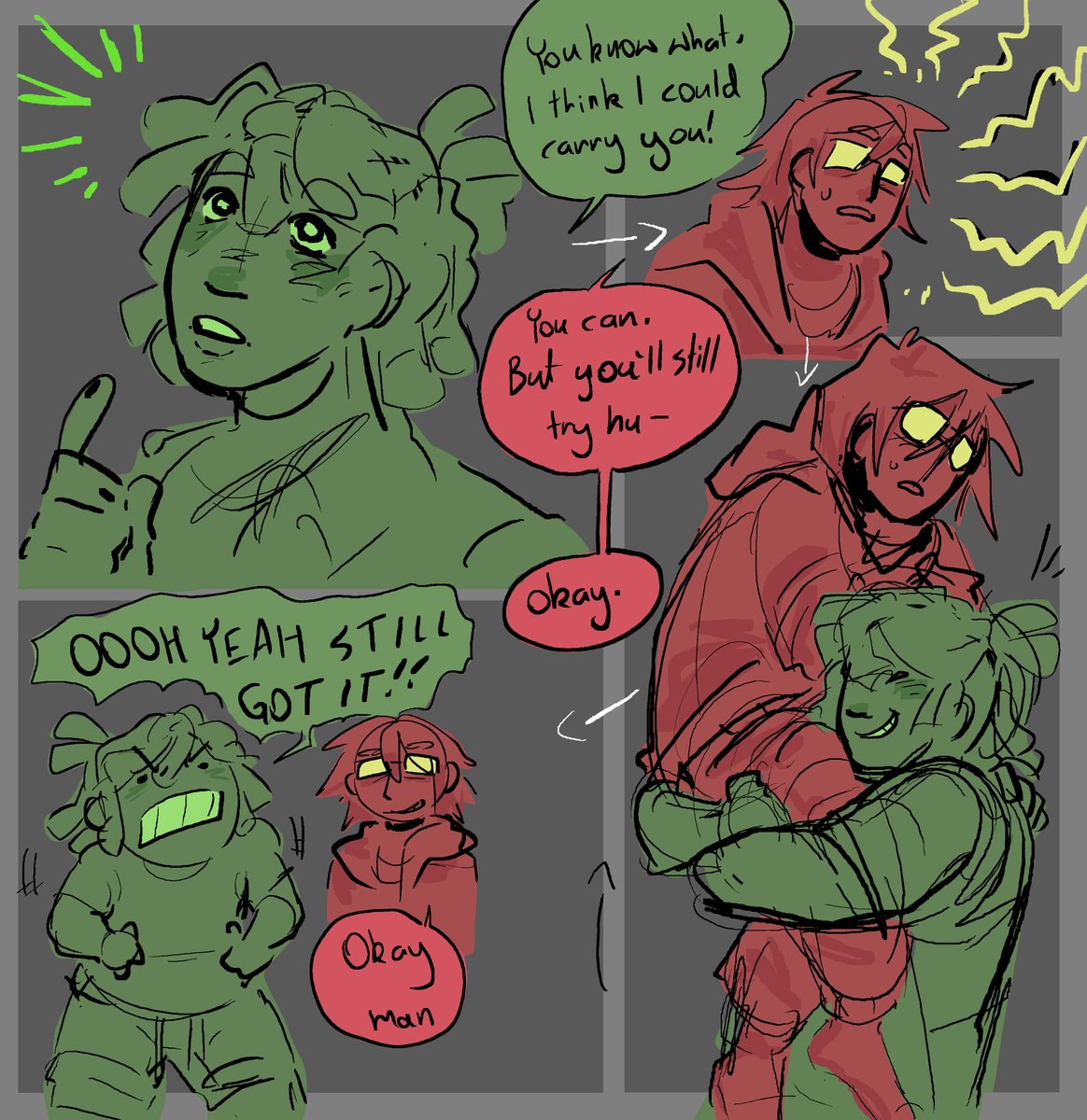 Maybemeidk29121's tweet image. Cope Au doodle on Magma. Avery is string bro, he's sturdy. But he's a great hugger
#sfawtde #dawtde