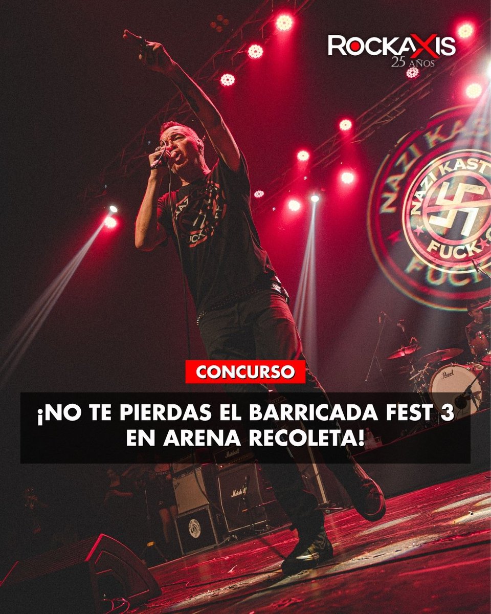 rockaxisoficial's tweet photo. 🎉 ¡Tenemos nuevo concurso! 🎉

📆 Este sábado 18 de abril se realiza el Barricada Fest 3 en Arena Recoleta, con un cartel cargado al punk, thrash y metal.  Encabezado por Fiskales Ad-Hok, junto a Pegotes, Robo Hormiga y más 🔥

🔗 ¿Cómo participar? Instrucciones aquí! 👉 https://t.co/bgYevnDe6d

🎟 Entradas en @eventridcl y físicas en Mucky Rock (Eurocentro).
