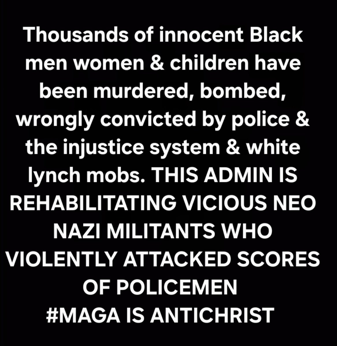 KatEdmiston's tweet image. #Jan6thInsurrection #MAGApoliceKillers #Lawless #Corrupt #Demonic #ToddBlanche @dojphofficial #MAGAracists 
MAGA IS THE ANTICHRIST 
@HouseGOP @SenateGOP #GeorgeFloyd #SayTheirNames 
#GOPNaziParty