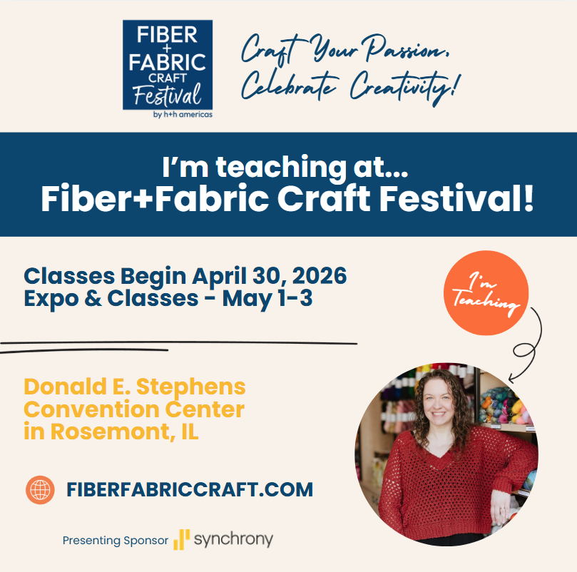 mooglyblog's tweet photo. Join me at the new Fiber + Fabric Craft Festival, April 30 to May 3 in Rosemont, IL! I will be teaching and would love to see you there! 😍
https://t.co/iMHK9dRJp6 #crochet #ffcf https://t.co/EoMxv5ItUJ