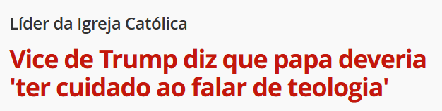 Quanta ignorância, arrogância e soberba! Os malucos do MAGA agora querem ensinar o Papa!
