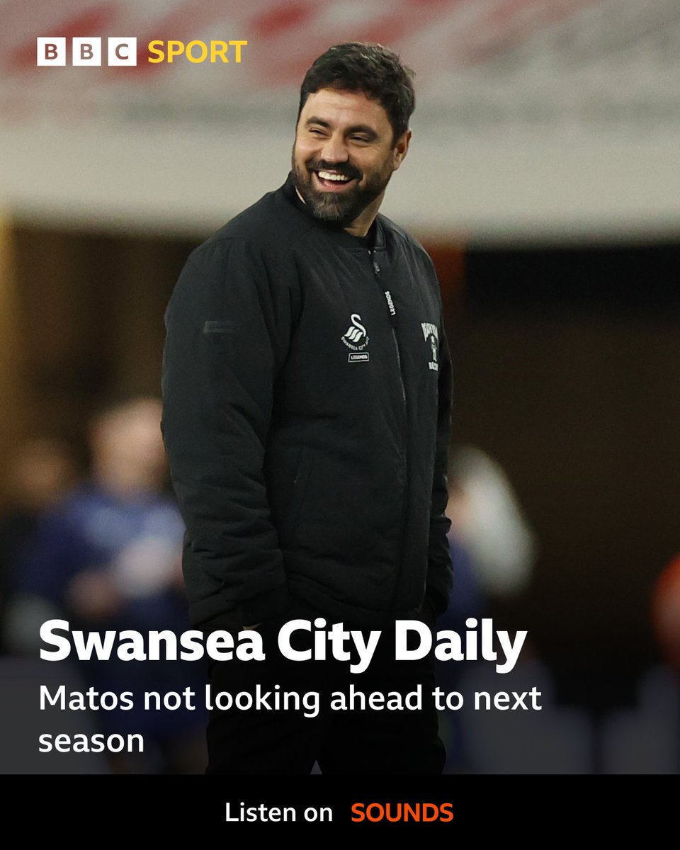 BBCSportWales's tweet image. Vitor Matos has insisted he's not looking ahead to next season when picking his team sheets ❌

Listen to the latest news and views on Swansea City on @BBCSounds 📲

#BBCFootball #Swans