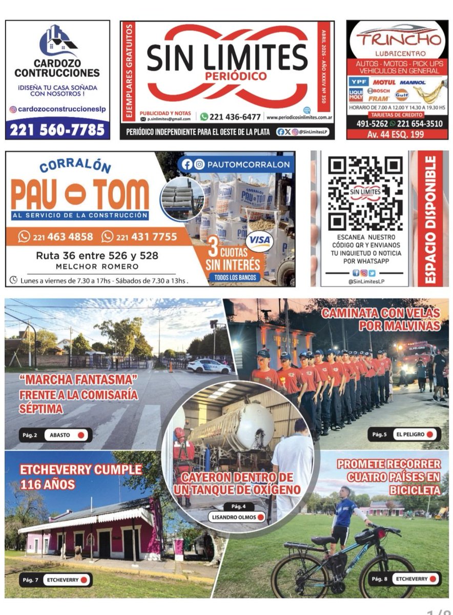 SinLimitesLP's tweet image. #SINLIMITES | Esta es la tapa de la edición impresa de abril del Periódico Sin Límites.

En los próximos días encontrás la edición completa gratis, en el comercio de tu barrio.