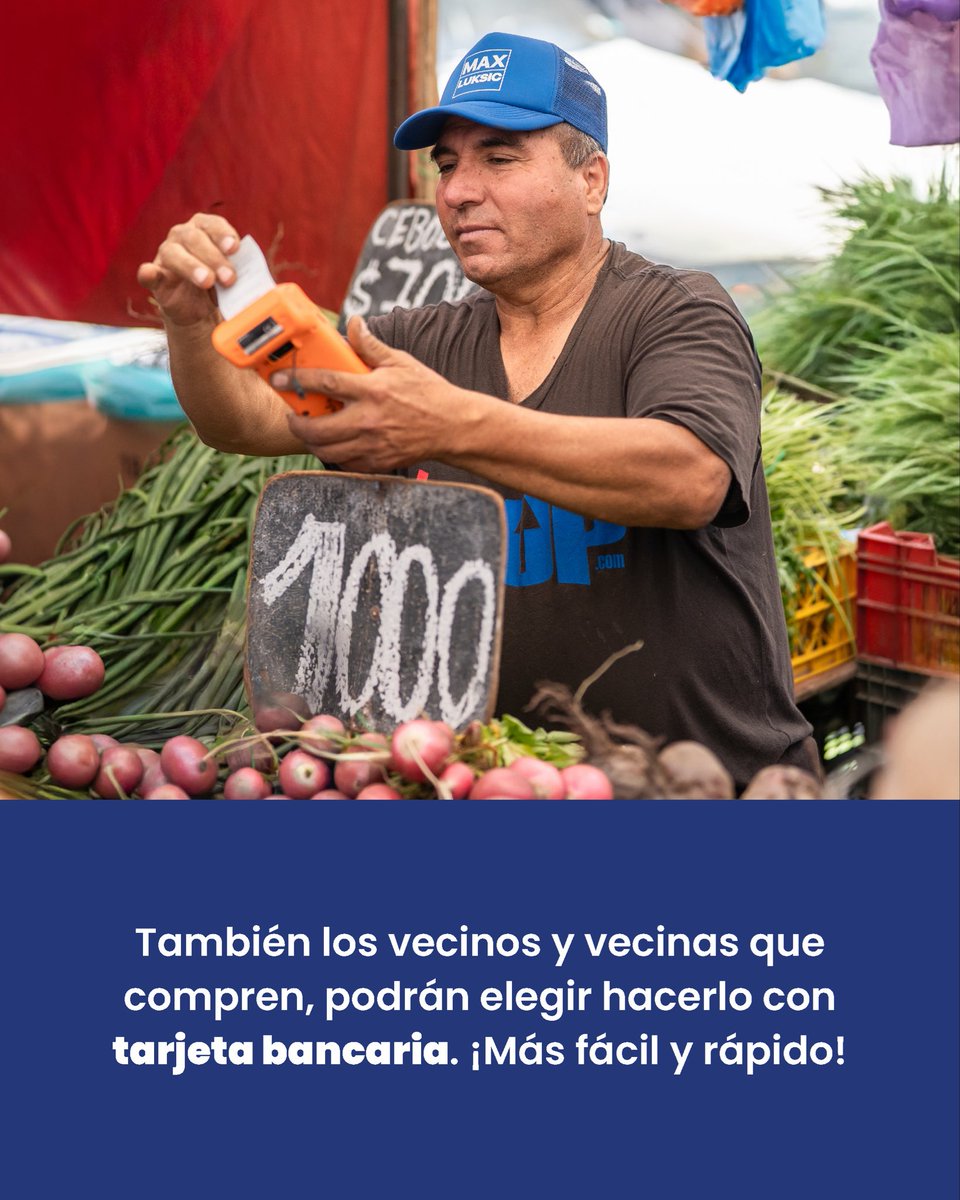 mluksiclederer's tweet photo. Muy orgullosos! Somos la primera feria libre en lograr más de un 70% de feriantes formalizados 👏🏽 Como lo hicimos antes de junio de este año, nuestros feriantes accederán a una importante rebaja de impuestos: pagarán un 1,5% en vez del 19%, de quienes hagan el trámite después de la fecha establecida por ley.