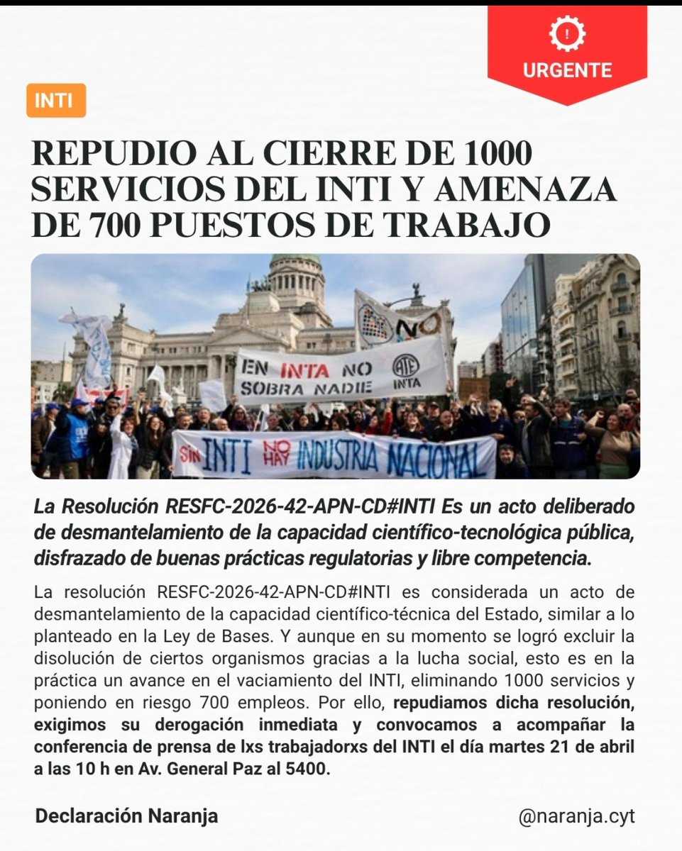 Red Federal Trabajadores CONICET tweet media