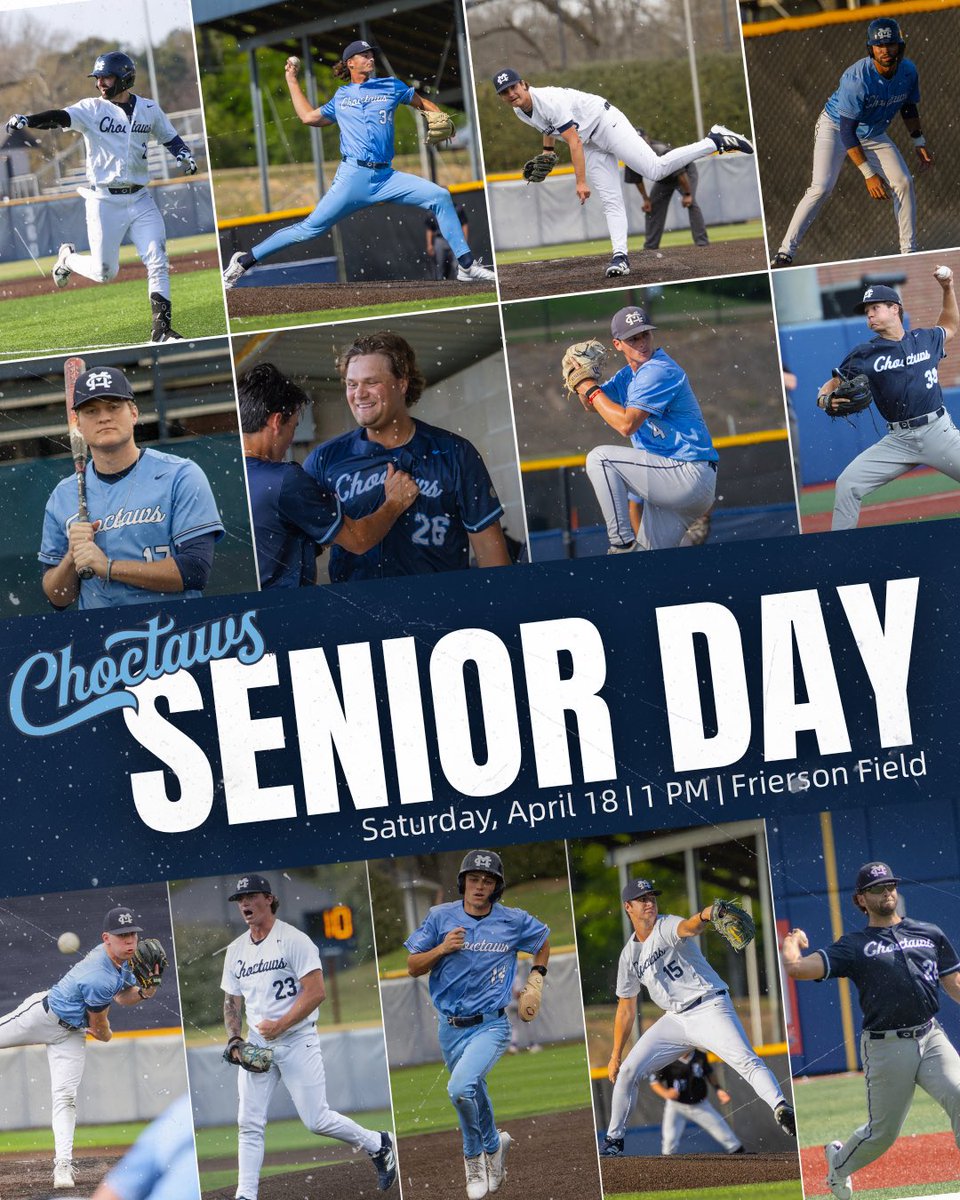 GoChoctaws_BB's tweet photo. Join us this weekend as we honor our seniors and everything they’ve given to the program + stick around after the doubleheader &amp; grab a signed team poster😎 https://t.co/m1L7gHyDo2
