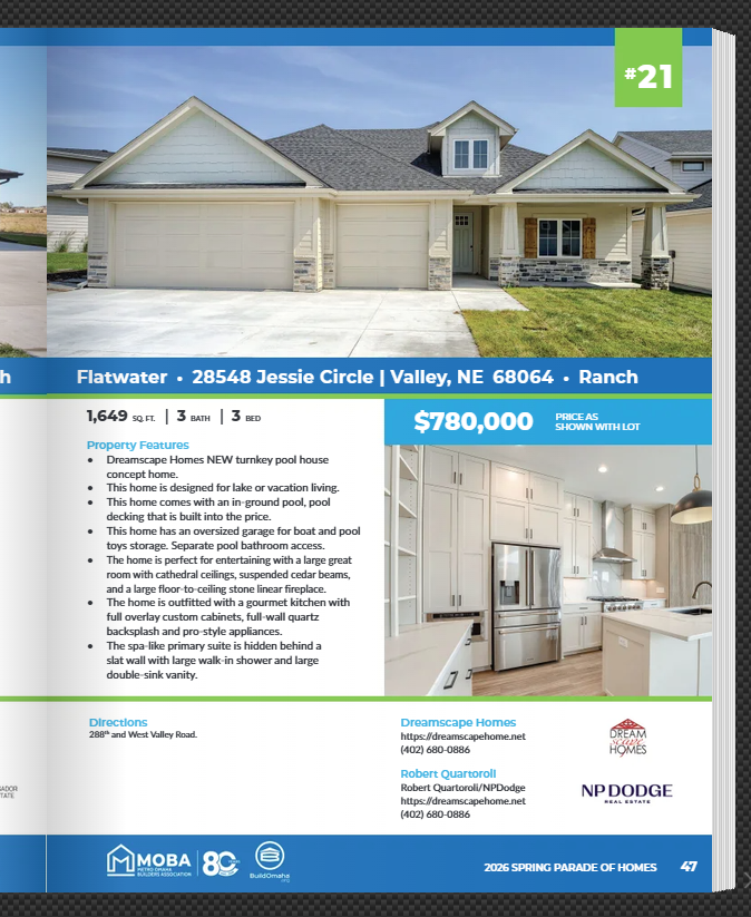DreamscapeOmaha's tweet photo. Visit us this weekend during Metro Omaha Builders Association and Build Omaha's Omaha Parade of Homes on Saturday and Sunday between 12-4pm.
@MOBA_omaha  @build_omaha  #omahaparadeofhomes https://t.co/bG9bP2tU2e