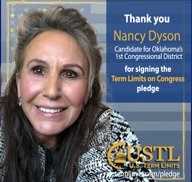 USTermLimits's tweet image. Thank you Nancy Dyson for signing the #termlimits on Congress pledge. termlimits.com/wp-content/upl…
