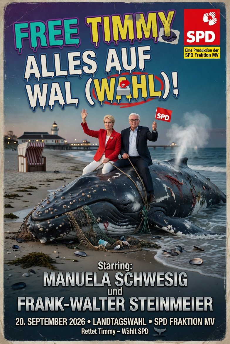 iM_Clausewitz's tweet image. Diese arme Kreatur wird, anstatt sie zu erlösen, nun solange seitens der SPD MV politisch ausgeschlachtet werden, bis sie qualvoll verendet. Wann endet diese Freakshow!
#Satire #timmy