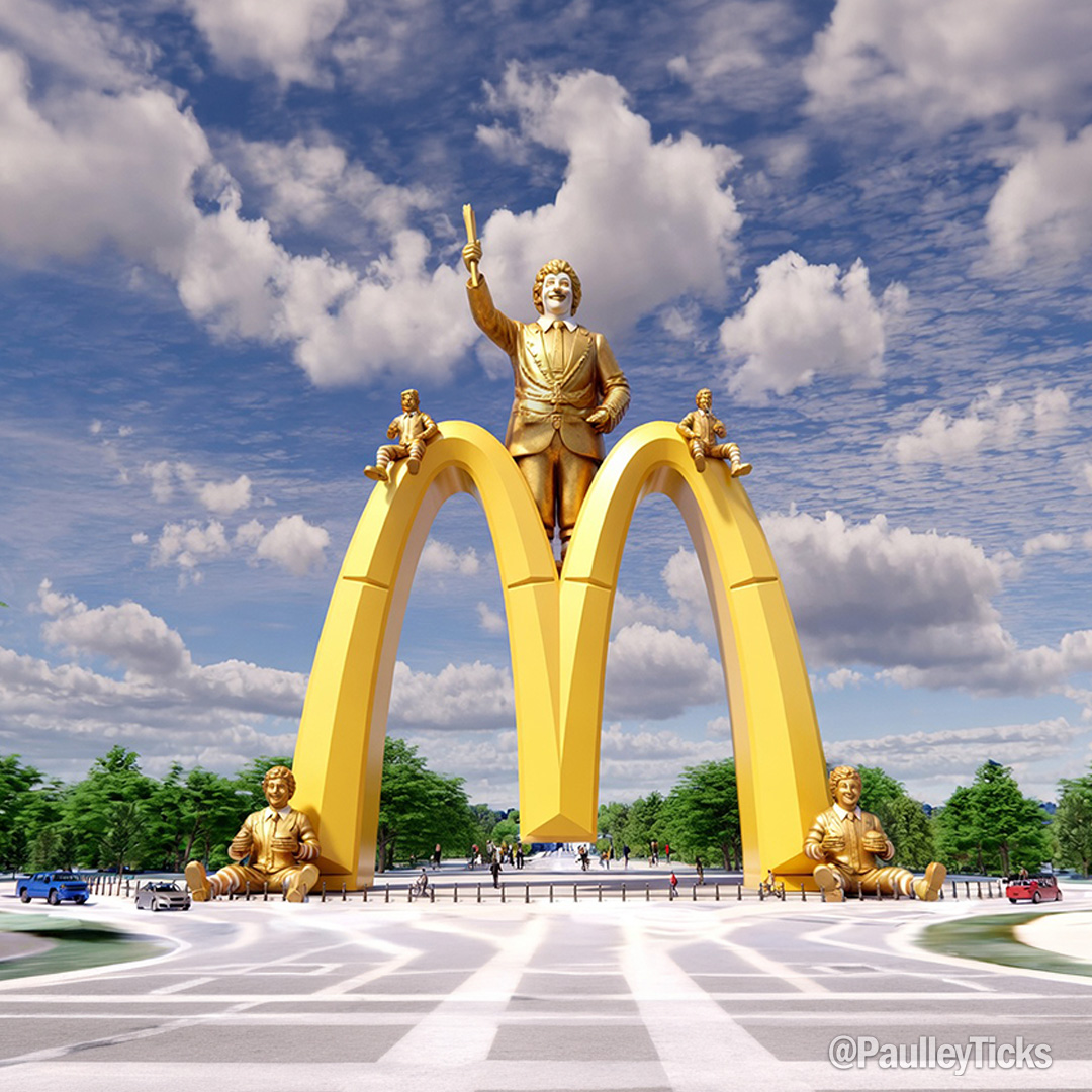 BREAKING: the final design for President Trump's planned 250 foot tall arch in Arlington, Virginia, has been given the green light.