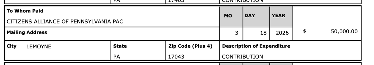 StephenJ_Caruso's tweet photo. Operators for Skill, the industry PAC associated with the skill game industry, gave $550,000 to Citizens Alliance of Pennsylvania this winter, a conservative group that backs GOP primary challengers including this year. https://t.co/DxamNINtYl