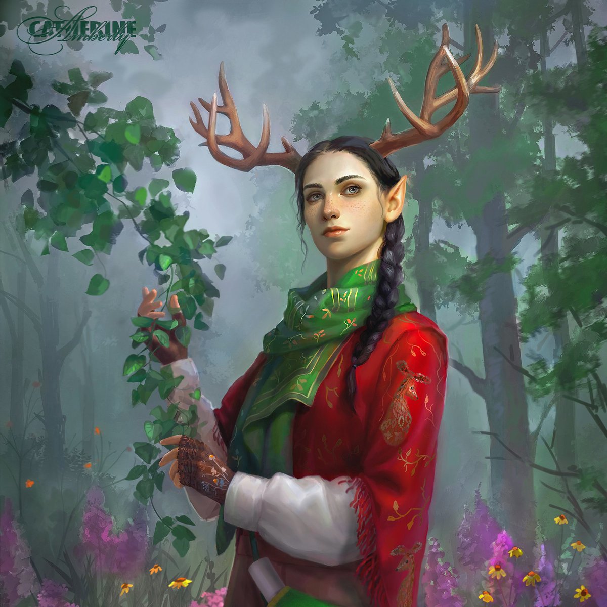 CayteAmberly's tweet photo. Hello #PortfolioDay!  I'm freelance artist. 
I draw fantasy characters and book covers!
✉️catherineamberlyartist@gmail.com https://t.co/0cQvmmmDL4