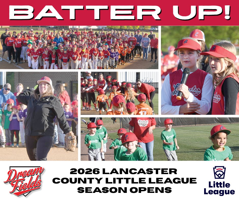 RappRecord's tweet image. Some 163 players in leagues from tee-ball to senior softball gathered at #Dream Fields Friday, April 10 to open the 2026 #Lancaster County Little League season.

Click here for photo gallery of the event: rrecord.com/batter-up-2026….