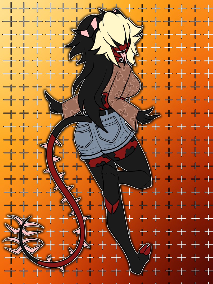 Summer is coming! ☀️🔥 
—
Have a little flat color I decided to do of Foxx. I love putting her in anything 😍 I wonder what outfit she should wear next? 🤔 
—
#HelluvaBossOC #HelluvaBoss #HazbinHotel
