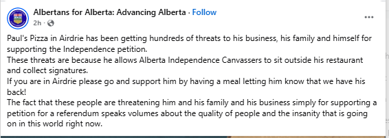 BSwirlsi's tweet photo. NO. He is being harrassed and harangued because, as a Lebanese Immigrant, he chose to punch down against a slip of speech and say disgusting things about the MMIW2S+ movement, because not a one of you have any compunctions on punching down on First Nattions #RacistAF https://t.co/eyGp4mBs3k