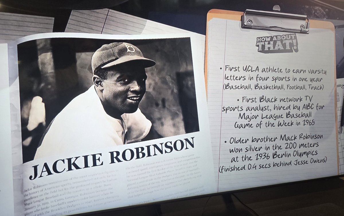 Saw these great facts about the legend #jackierobinson during tonight's Yankees broadcast. I had no idea he had an older brother who accomplished that ... talk about an athletic family! #mlb #yankees
