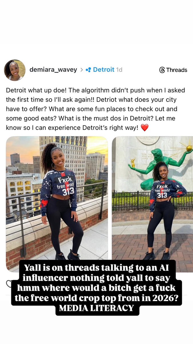 Y’all think this stuff is harmless and all I’ll be thinking about is why would somebody create a fake person to do these things? What are you actually trying to do?