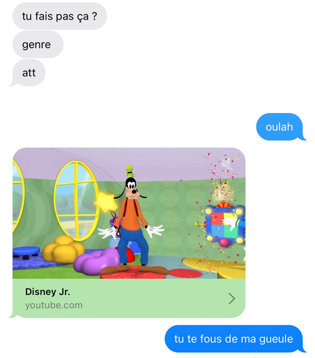 pas yasmine qui me conseille de regarder mickey pour me réconforter pcq ma daronne a failli mourir