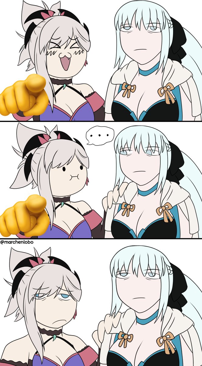 MarchenLobo's tweet photo. Wanted to make my own version with my two favorite FGO girls

#Fate #FGO #FateGO #FateGrandOrder https://t.co/Zv1W652Xx9