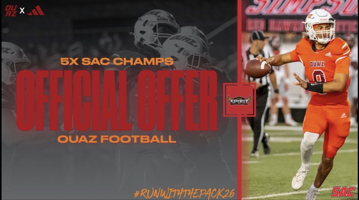 Blessed to have received an offer from Ottawa University Arizona to continue playing the game I love. 

<a href="/CoachMurphyQB/">Reilly Murphy</a> 
<a href="/CoachGCasteel/">Coach Casteel</a> 
<a href="/OUAZFootball/">OUAZ Football</a>