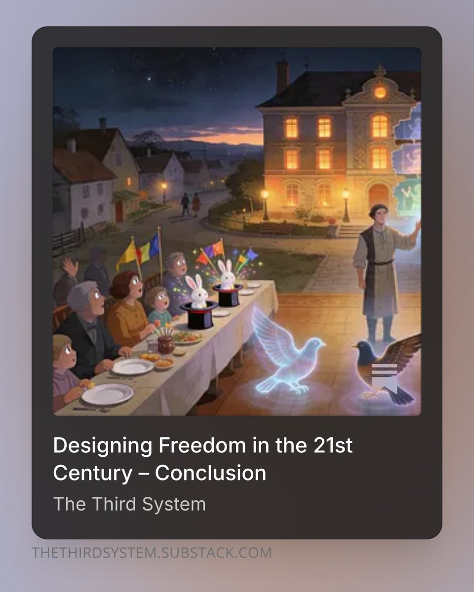 tehilder's tweet photo. Designing Freedom in the 21st Century – Conclusion https://t.co/ppMPAoKTMg https://t.co/8CbHPK2d3a
