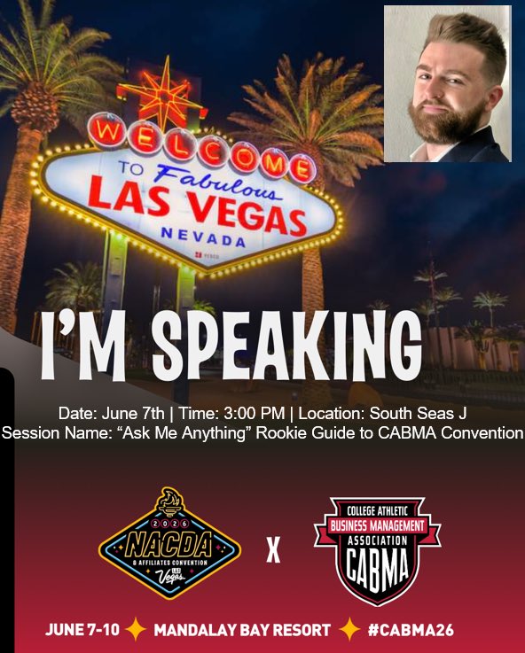 Excited to be speaking on a panel again this year at the NACDA Convention for #CABMA2026!