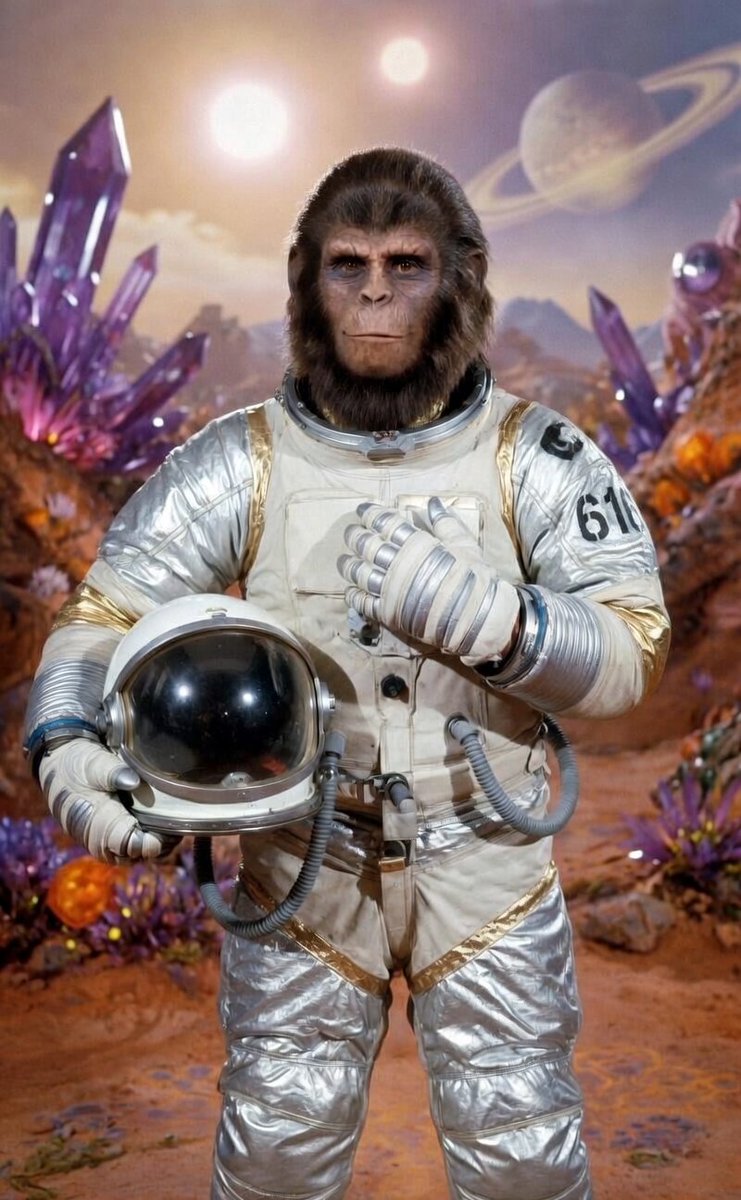 MonkeyVerseApe's tweet photo. Cornelius 616 
Just touched down after a wild 4-day jaunt through the Monkeyverses.  

Apologies for the total radio blackout, gang - wormhole travel plays absolute havoc with the subspace comms array. One minute you’re mid-broadcast, next you’re quantum-surfing between realities with nothing but static and the occasional screeching cosmic monkey.  

But the blackout is over. Transmission resuming immediately.  

Missed you all. Let’s pick up right where we left off. 🚀🐒