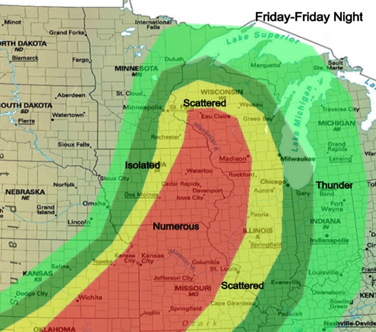 MidwestWeathe_r's tweet photo. Regional severe weather outbreak increasingly likely Friday with a mixed storm mode expected. https://t.co/1Tx2APynPJ