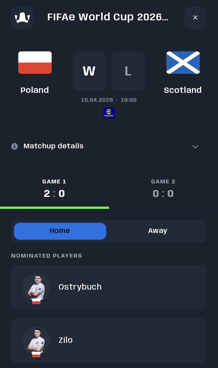 xBigStuff's tweet photo. A top 16 finish in week 1 of the @FIFAe Nations league 🤝

A win vs Czech republic and a narrow loss to the defending world champions Poland is how we end the day. 

Proud of the team, let’s up the level now for weeks 2 and 3 🏴󠁧󠁢󠁳󠁣󠁴󠁿 https://t.co/amhHfi1isQ